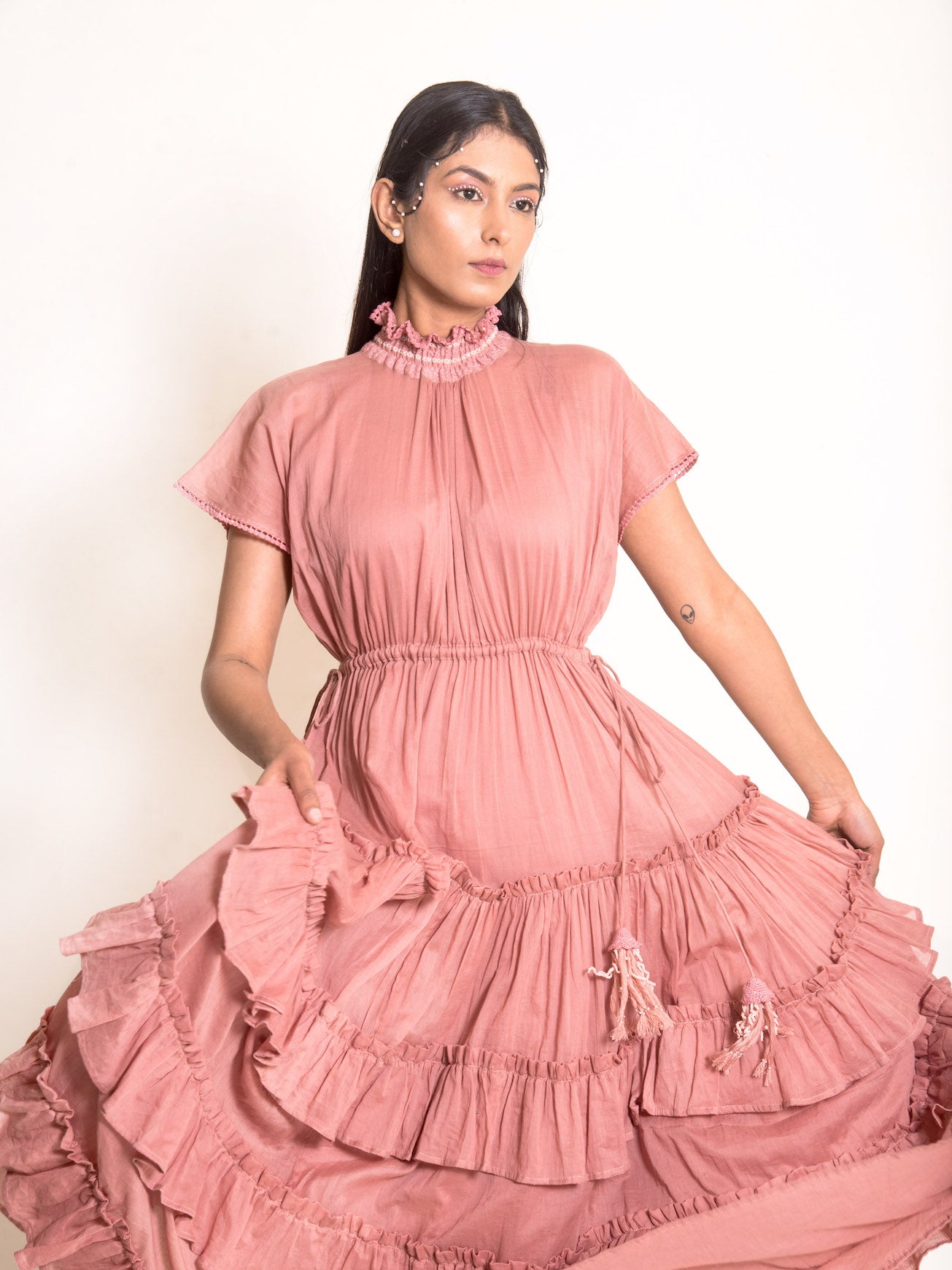 Jellf Dress Mul Cotton - Onion Pink - OurDve