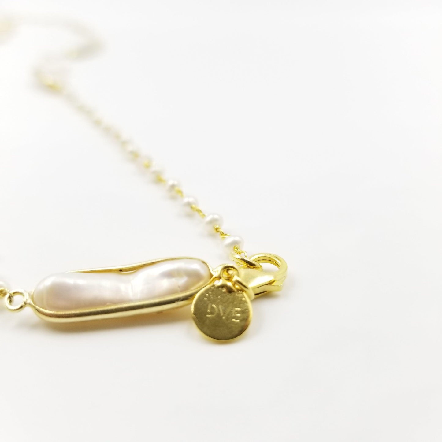 Long Pearl Rose Quartz Necklace - OurDve