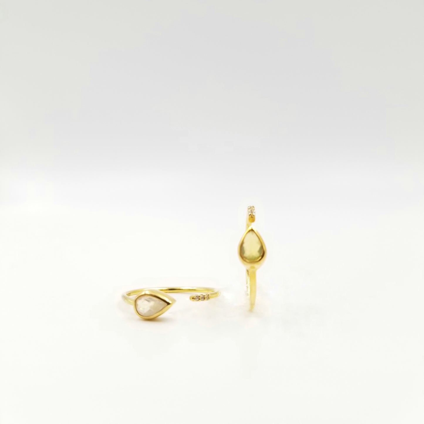 Moonstone Drop Ring - OurDve