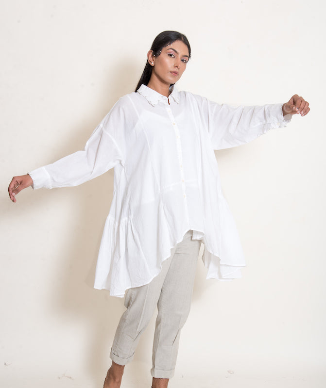 Otter Set (Top + Pants) Mul Cotton White - OurDve