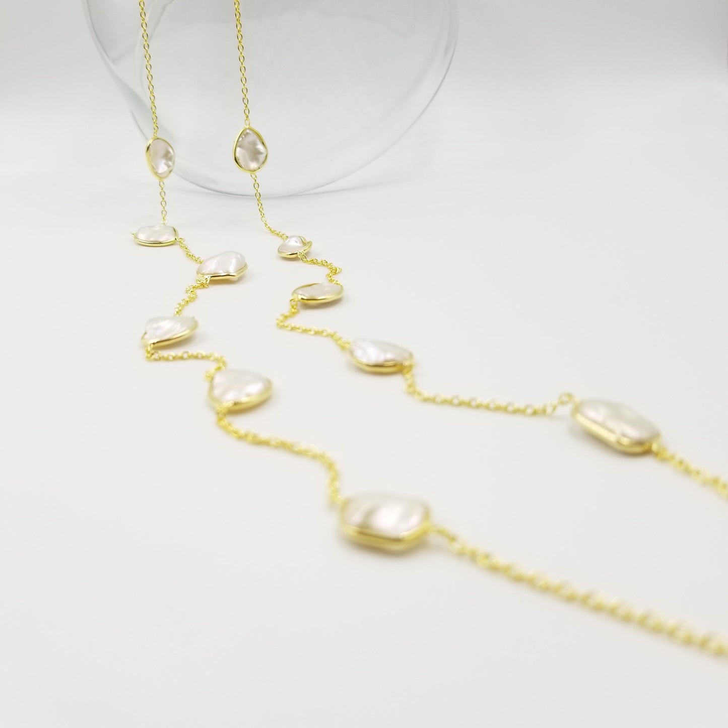 Oval Running Water Pearl Necklace - OurDve