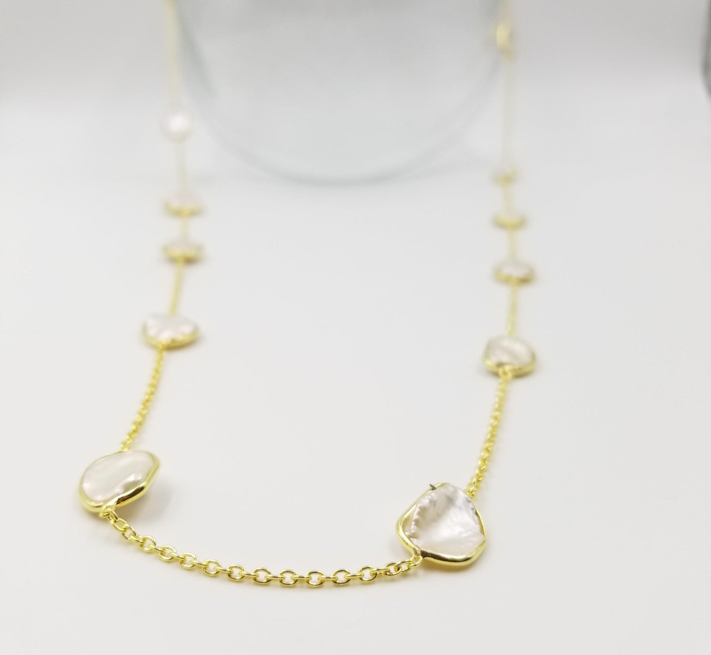 Oval Running Water Pearl Necklace - OurDve