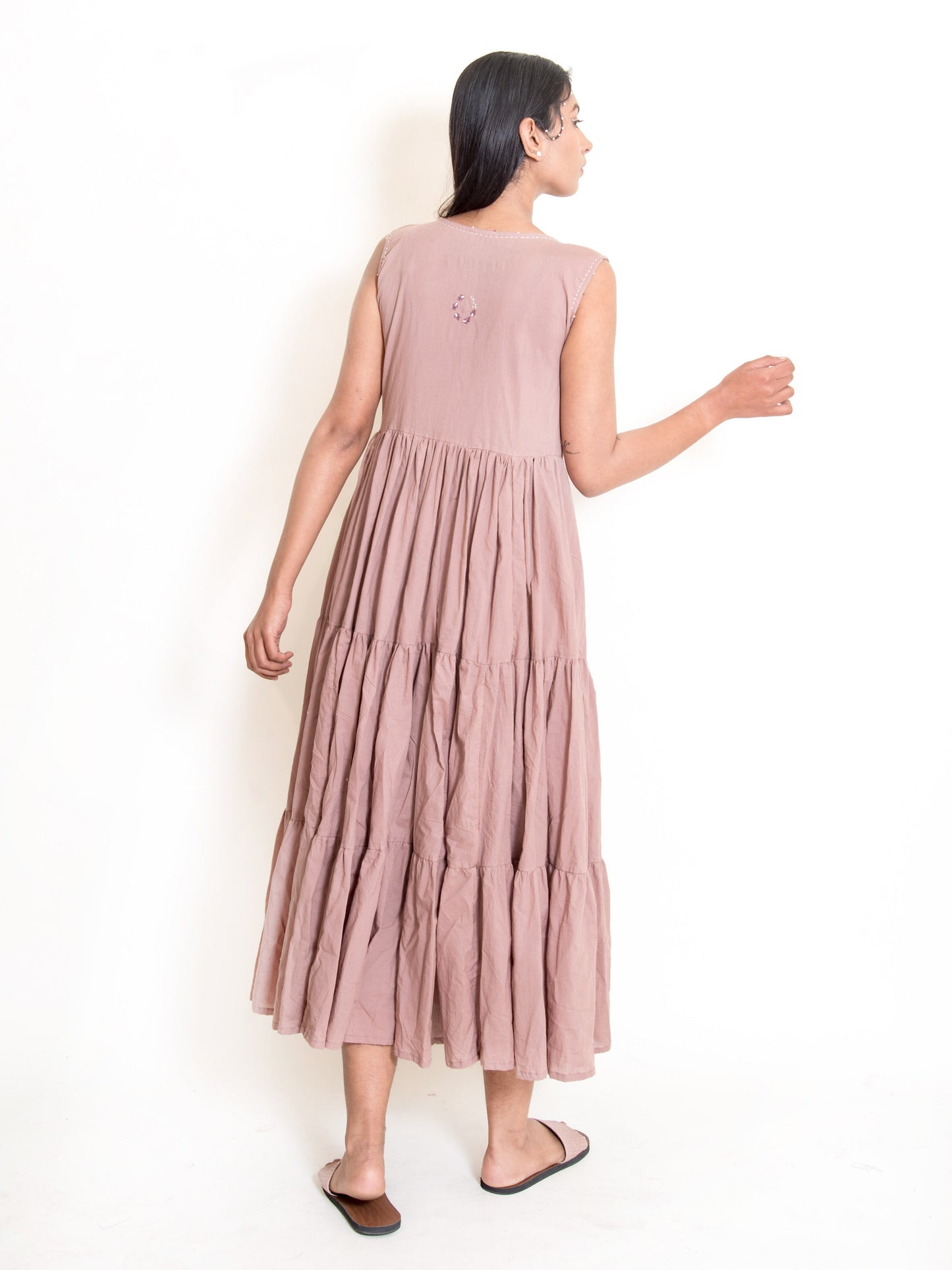 Pelican Set (Dress+Jacket) Mul Cotton - Ash Pink - OurDve