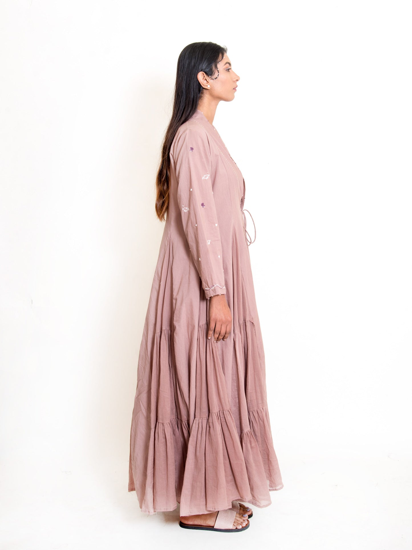 Pelican Set (Dress+Jacket) Mul Cotton - Ash Pink - OurDve