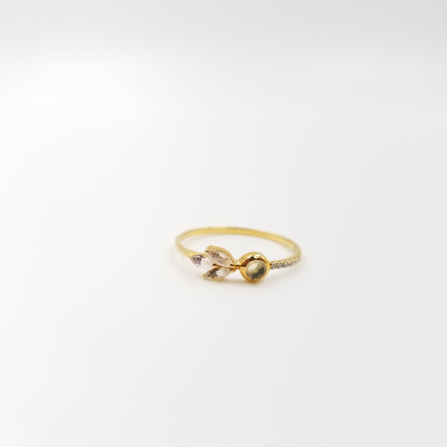 Petal Ring - Opal & Moonstone - OurDve