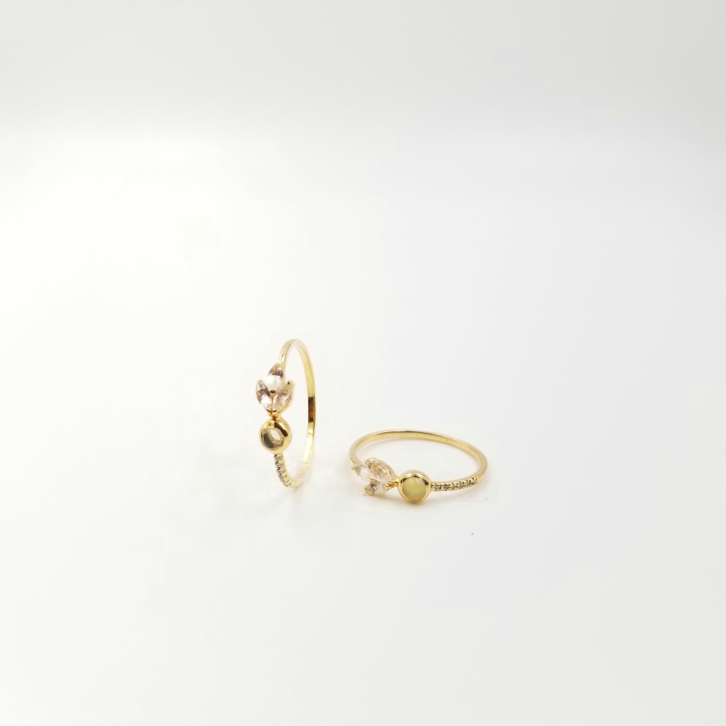 Petal Ring - Opal & Moonstone - OurDve