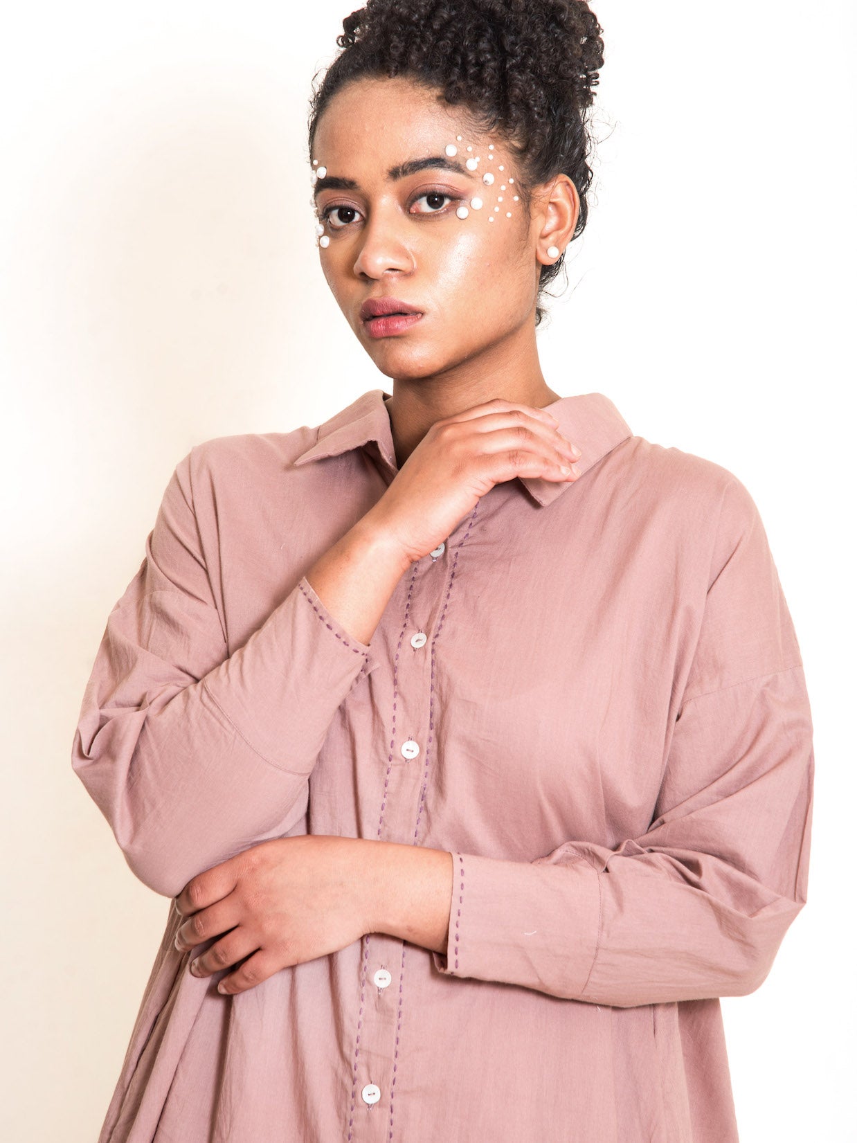 Poc Dress Mul Cotton - Ash Pink - OurDve