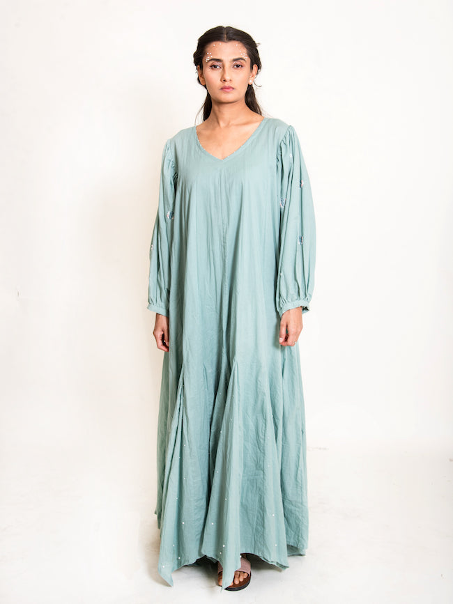 Seeho Dress Mul Cotton - Mint Green - OurDve