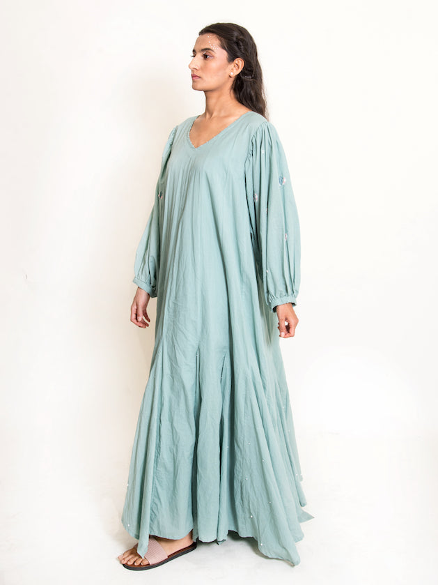 Seeho Dress Mul Cotton - Mint Green - OurDve
