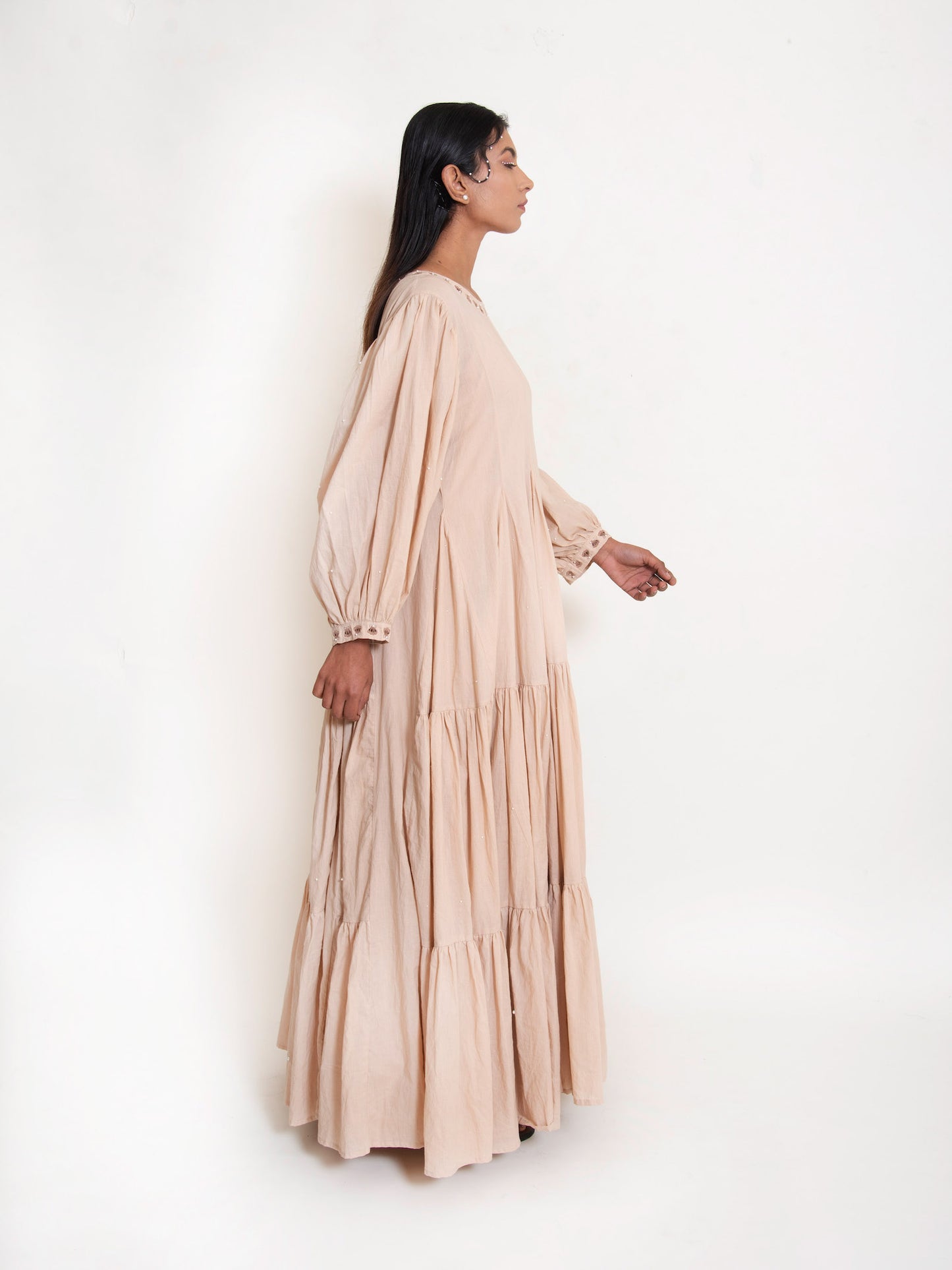 Shell Dress Mul Cotton - Ivory - OurDve