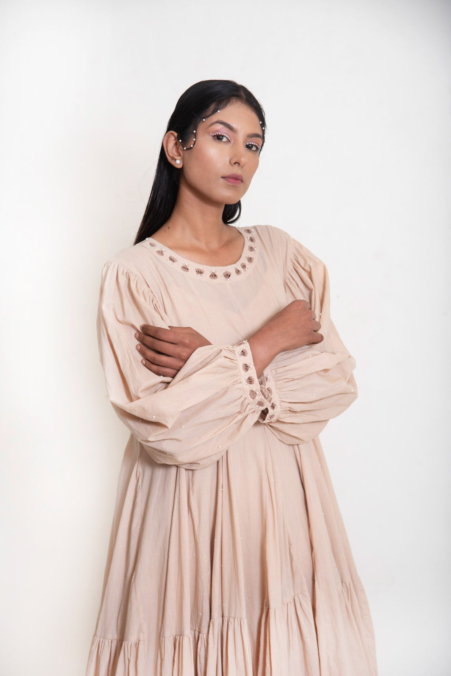 Shell Dress Mul Cotton - Ivory - OurDve