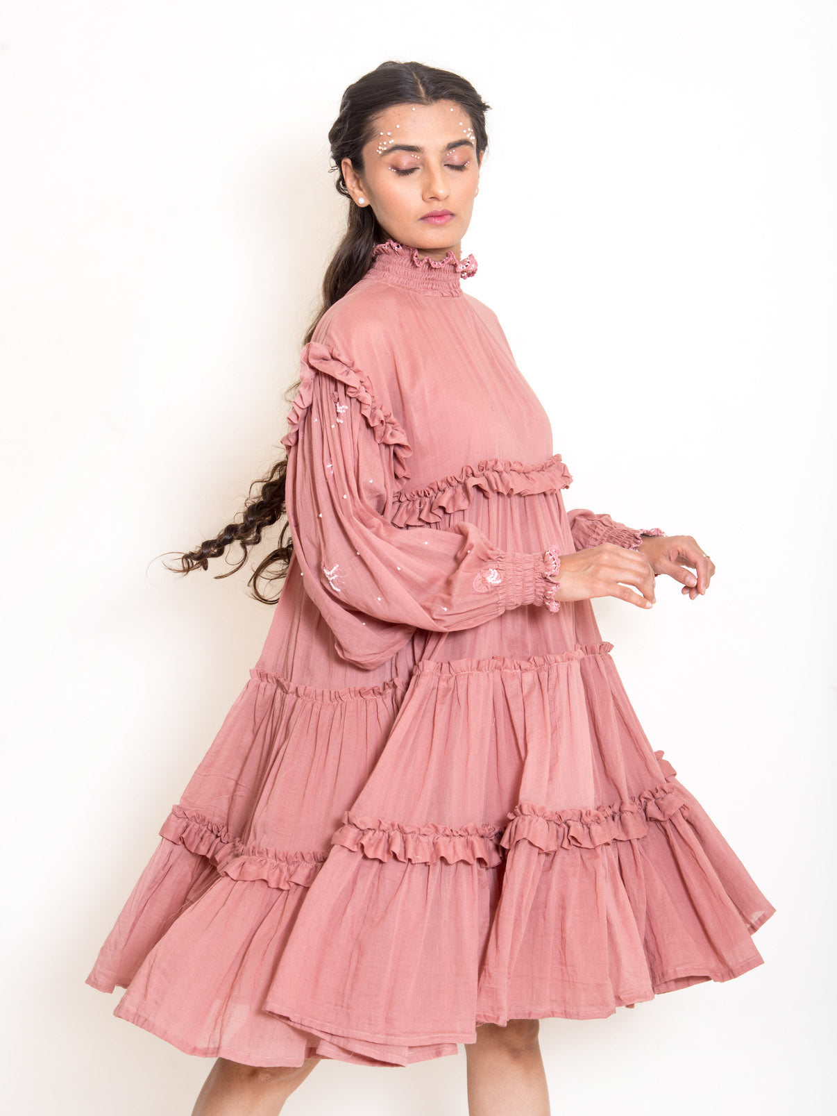 Squid Dress Mul Cotton - Onion Pink - OurDve