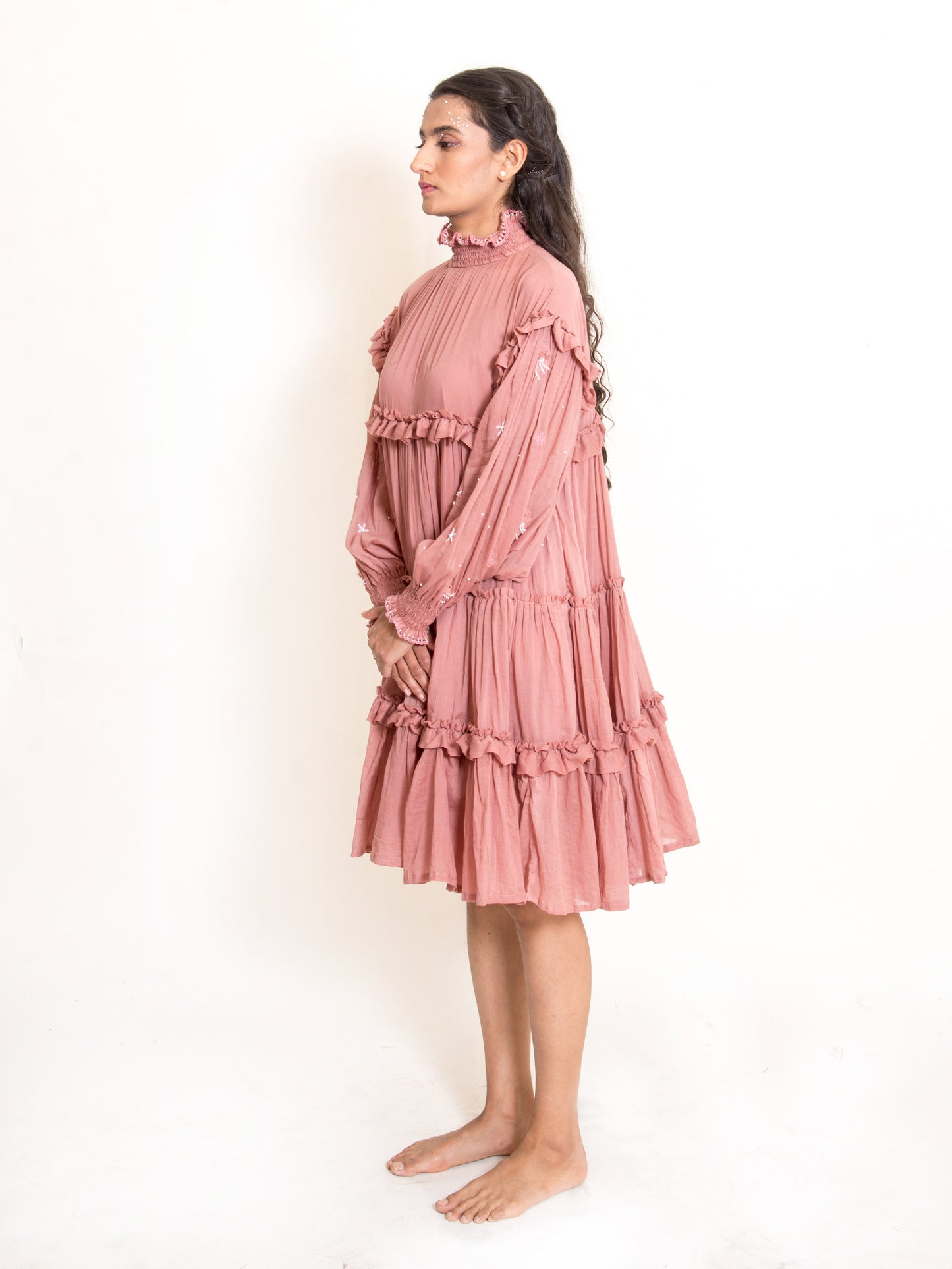 Squid Dress Mul Cotton - Onion Pink - OurDve