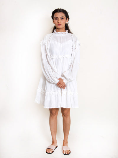 Squid Dress Mul Cotton - White - OurDve