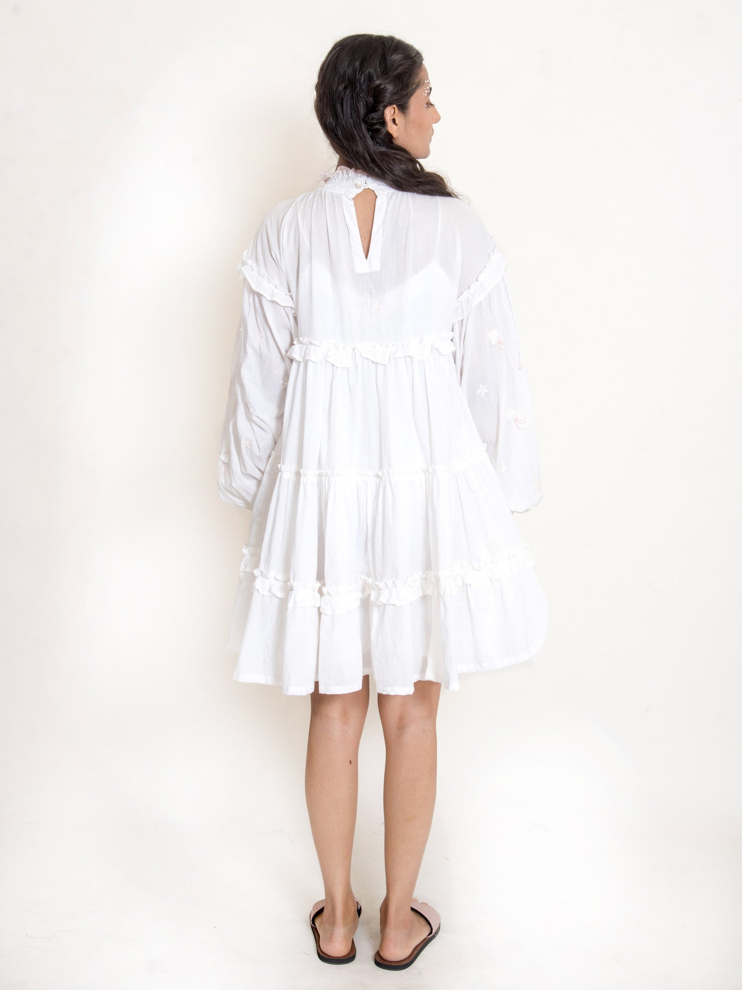 Squid Dress Mul Cotton - White - OurDve