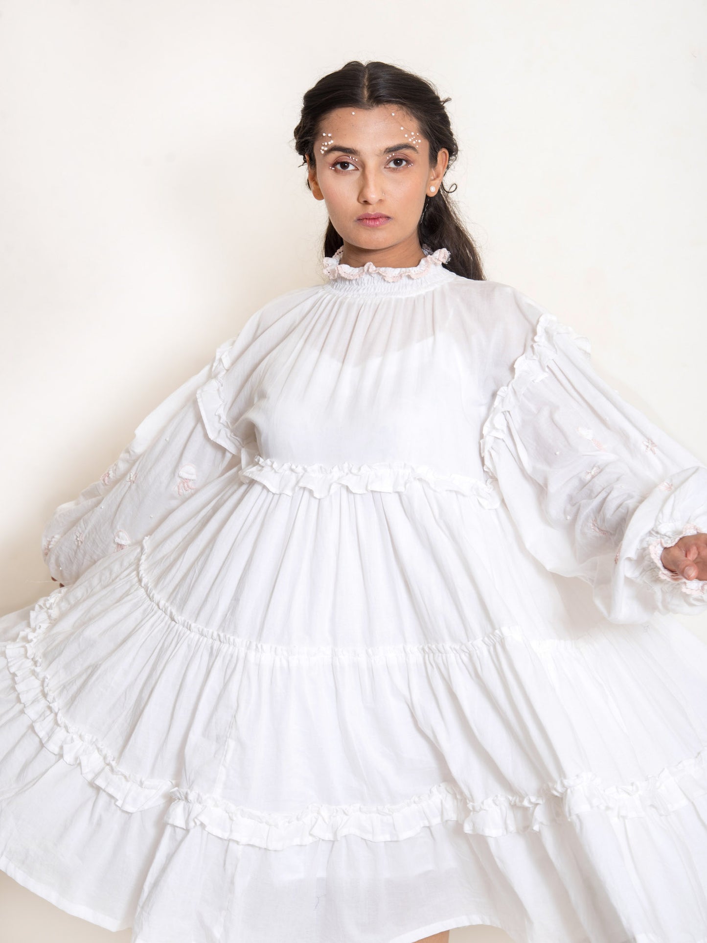 Squid Dress Mul Cotton - White - OurDve