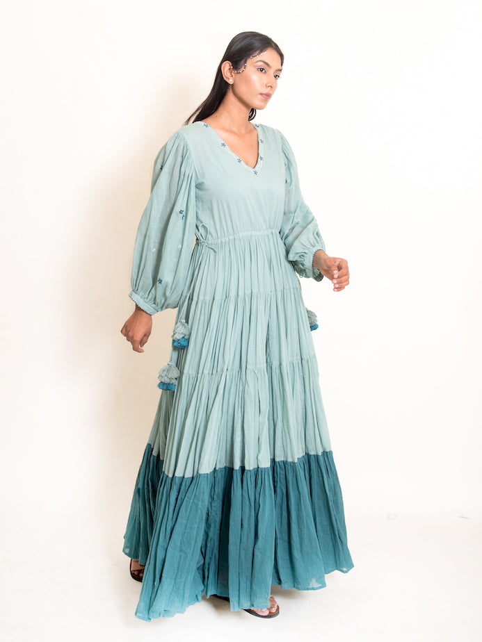 Stark Dress Mul Cotton - Mint Green - OurDve