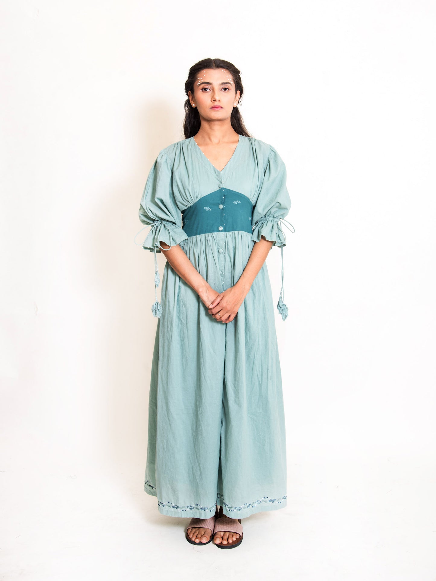 Turt Dress Mul Cotton - Mint Green - OurDve