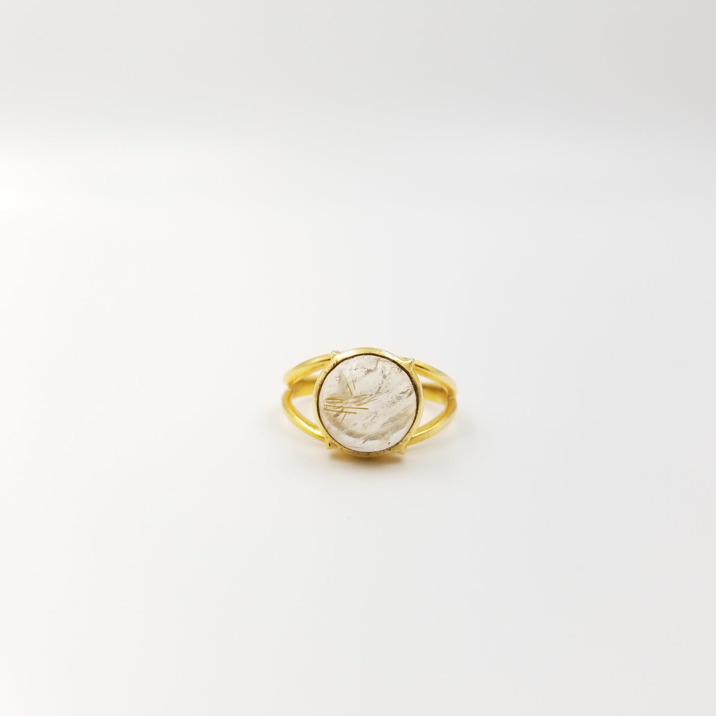 Yellow Rutile Stone Ring - OurDve