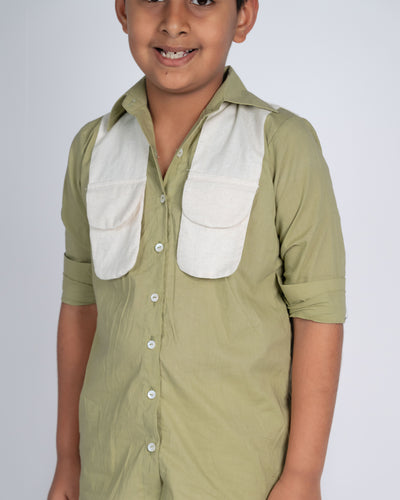 Classic Charm Shirt - Green Beige