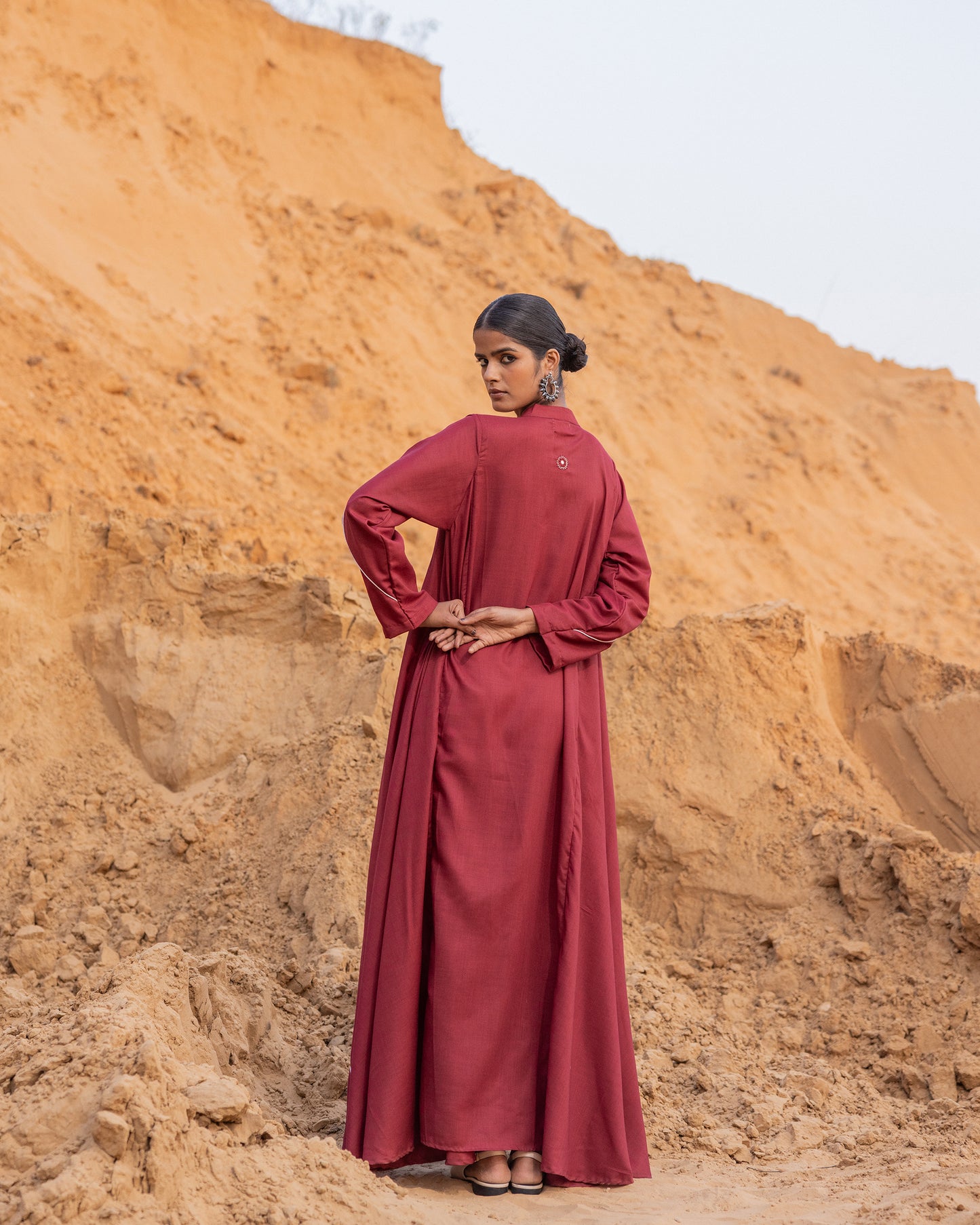 Mirage Dress - Maroon