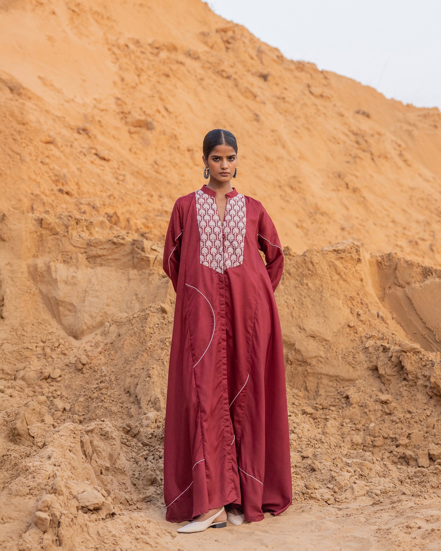 Mirage Dress - Maroon