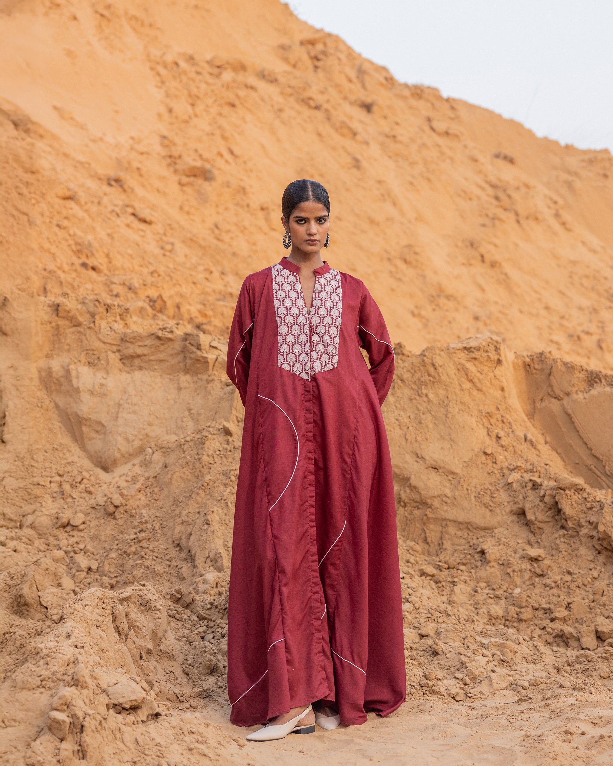 Mirage Dress - Maroon