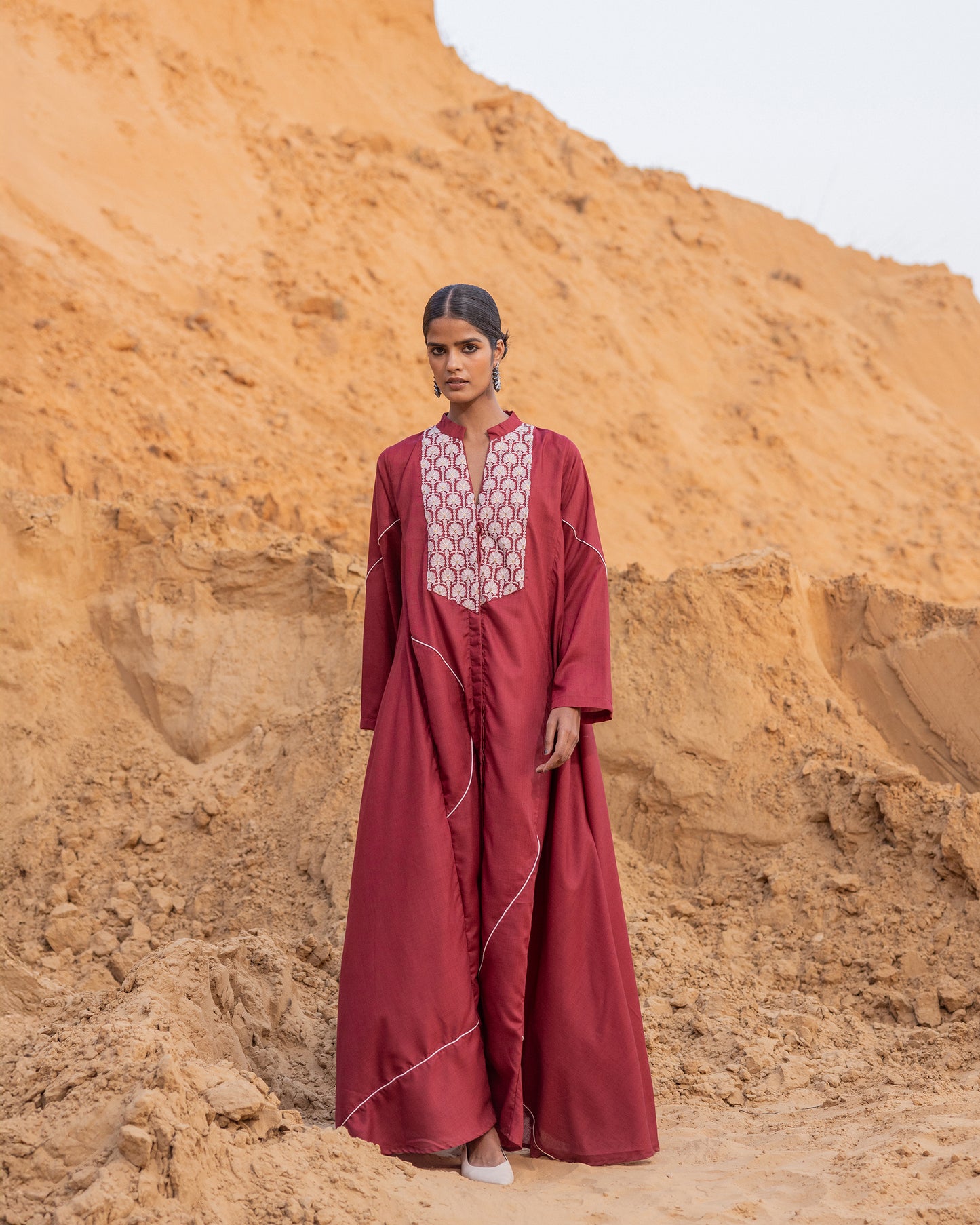 Mirage Dress - Maroon