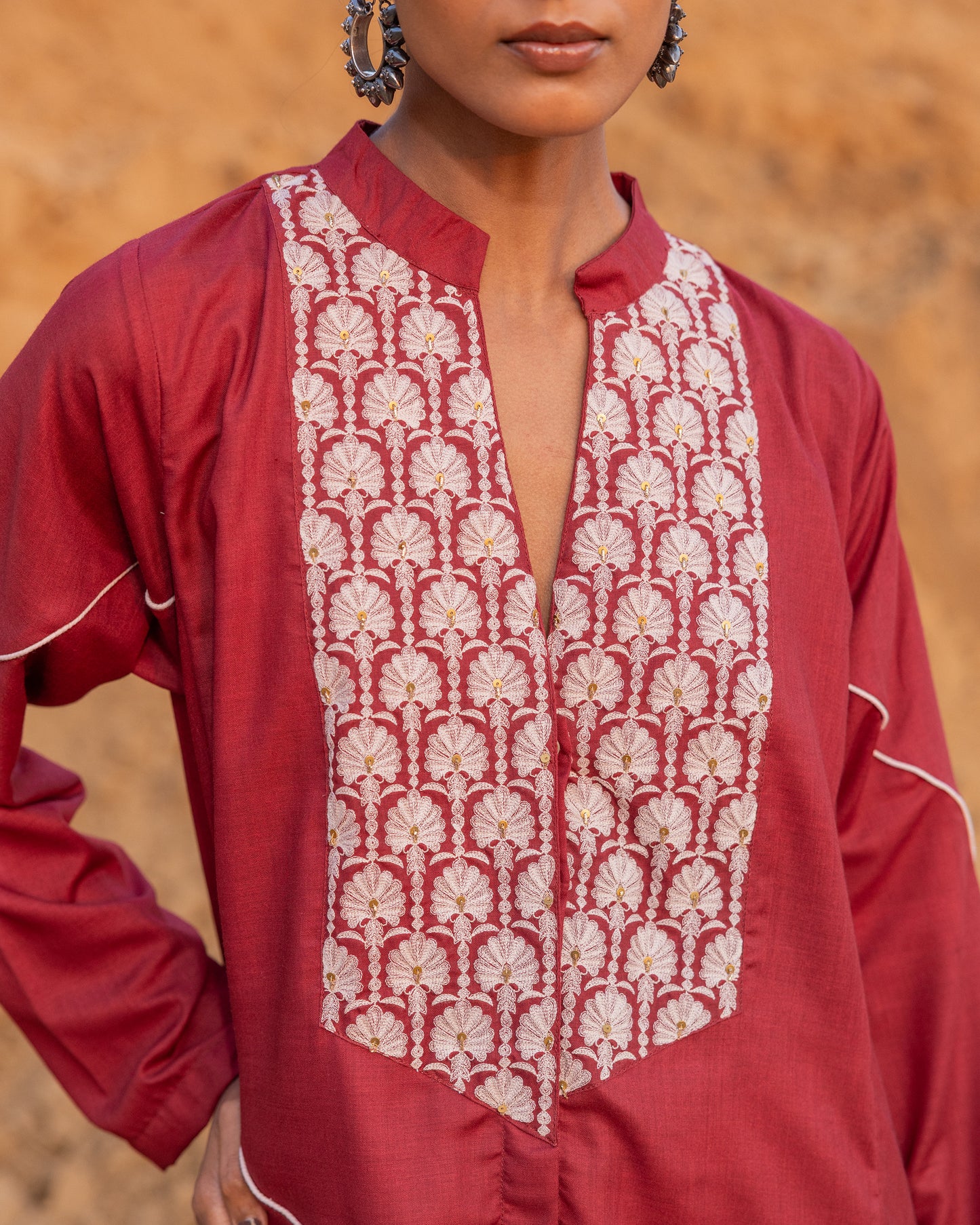 Mirage Dress - Maroon