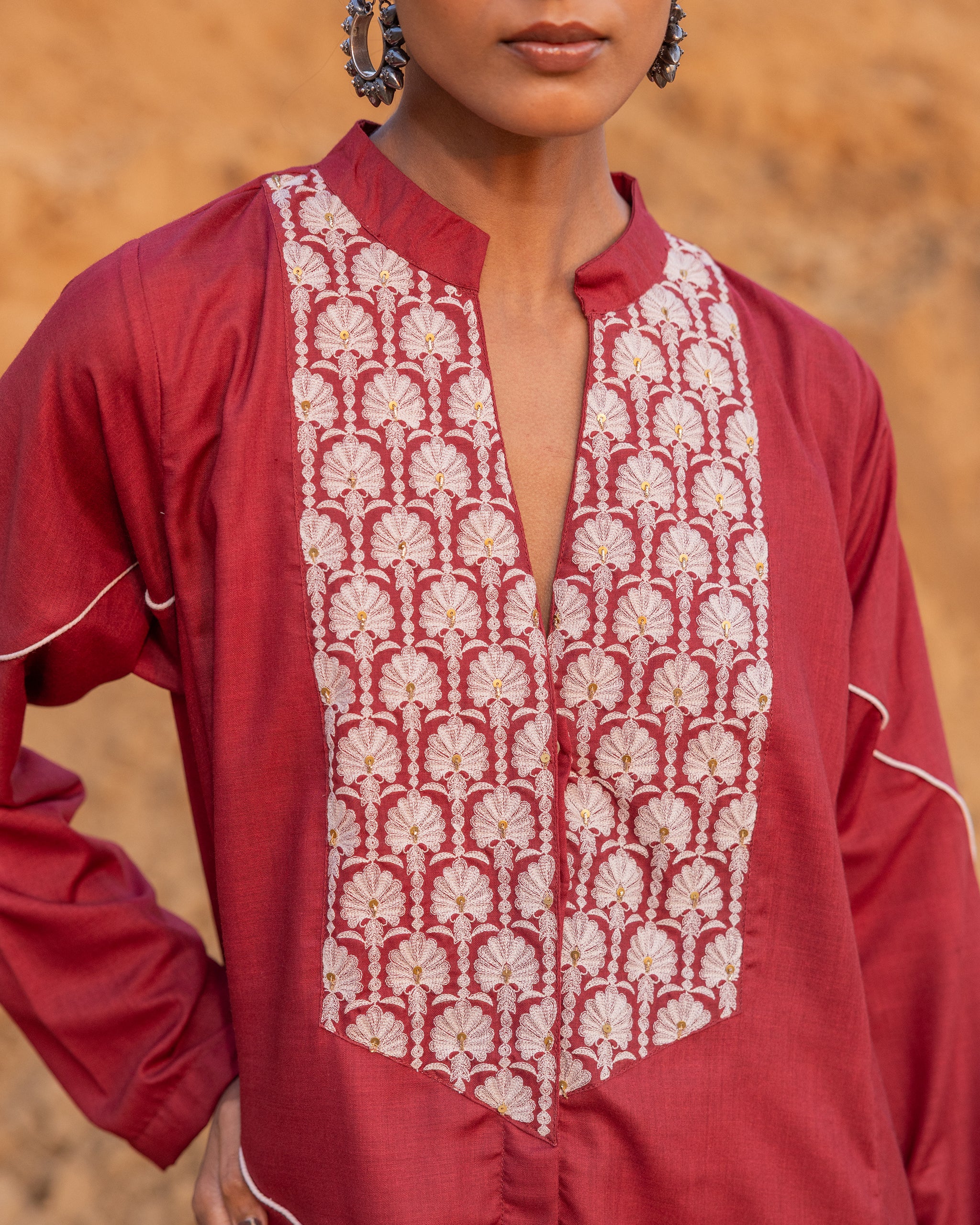 Mirage Dress - Maroon