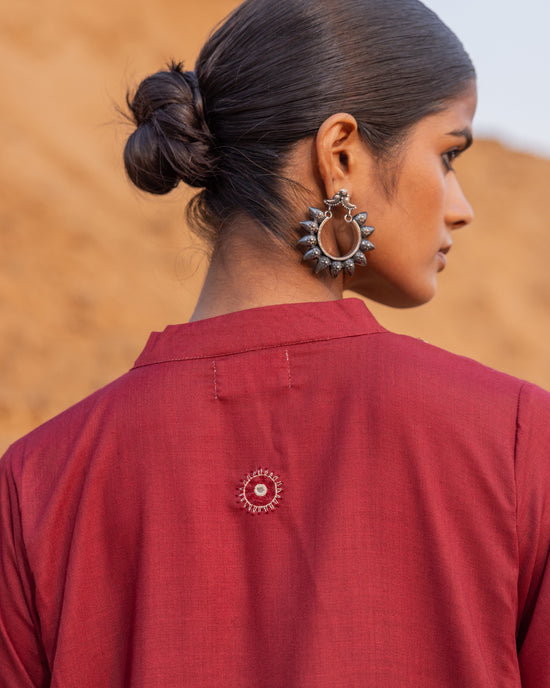 Mirage Dress - Maroon