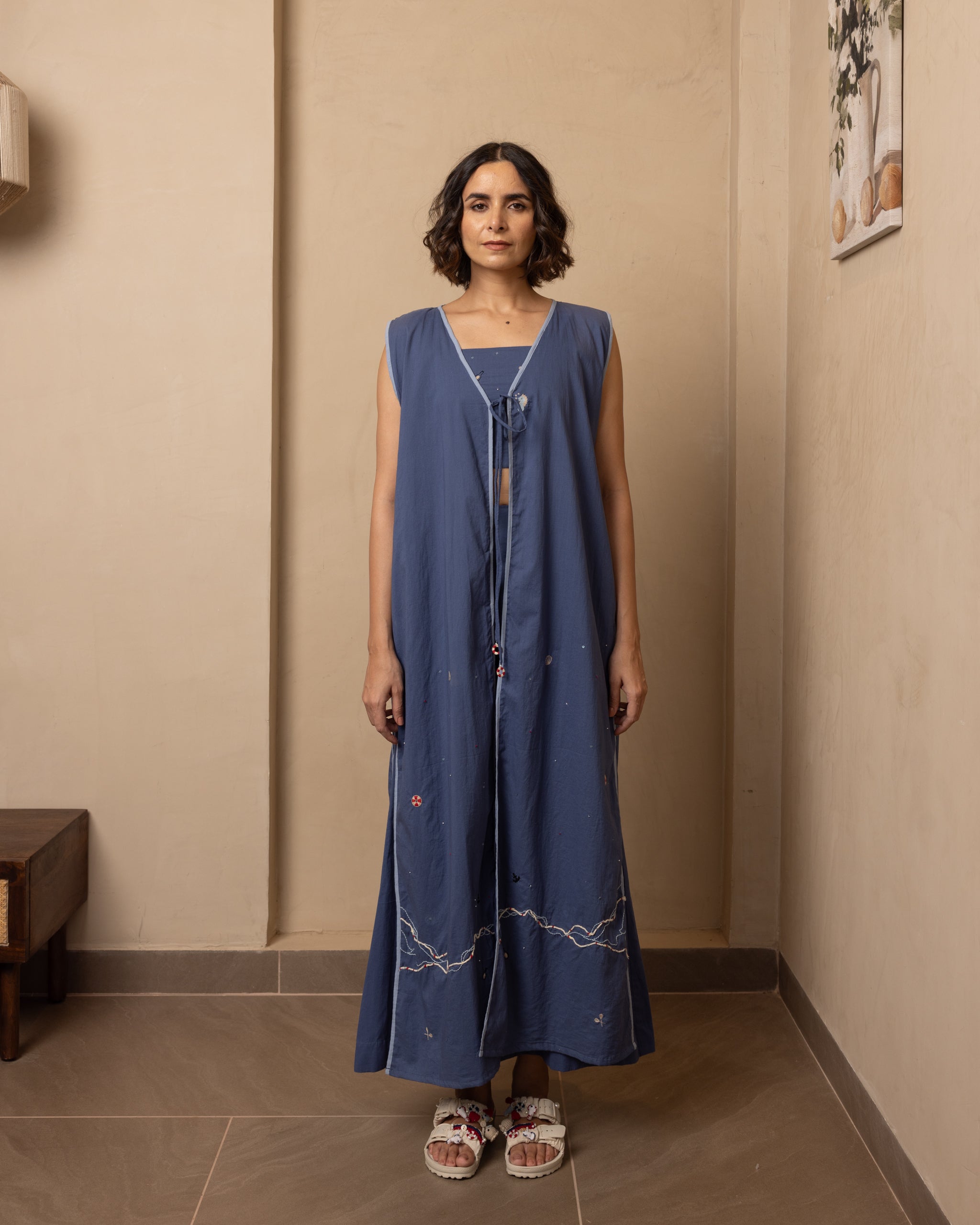 Shore 3 Piece (Top, Jacket and Pants) Set (Dark Blue)