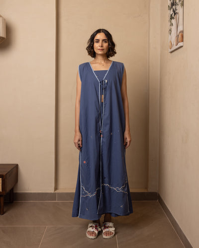 Shore 3 Piece (Top, Jacket and Pants) Set (Dark Blue)