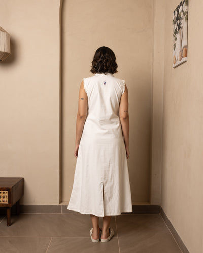 Seraph Dress (Beige and Red)
