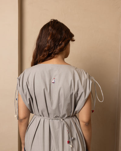 Celia Dress (Grey and Blue)