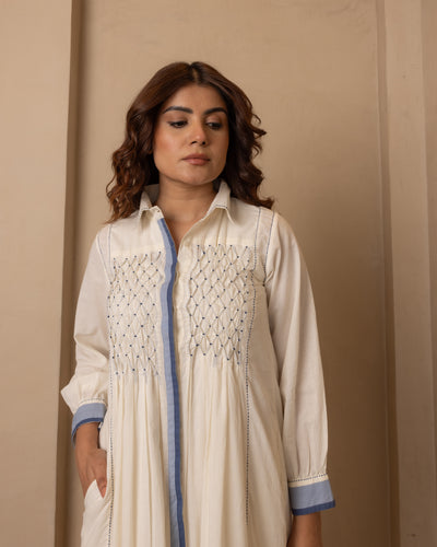 Beige Sage Long Dress - OurDve
