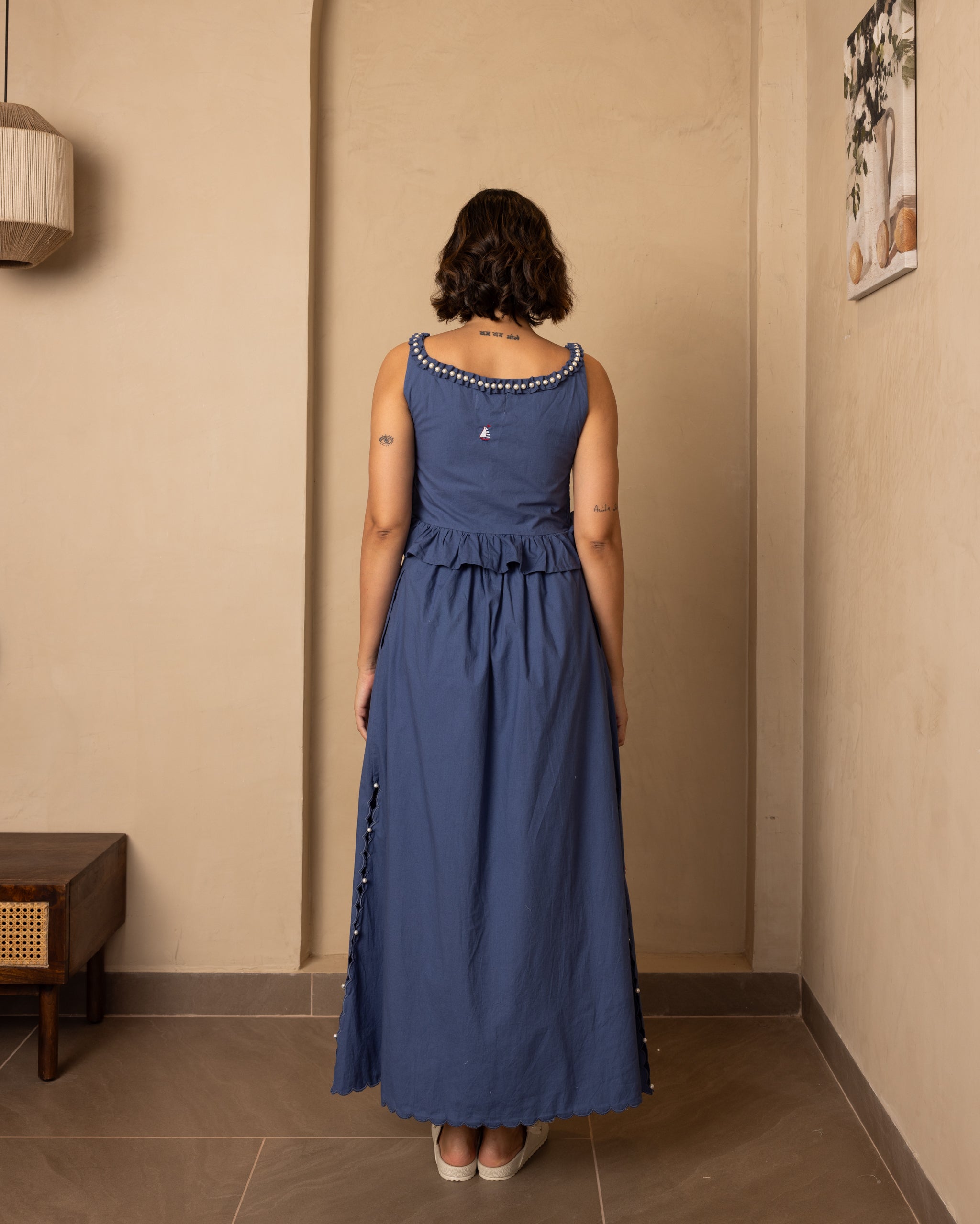 Zoe Top and Skirt Set - (Dark Blue)