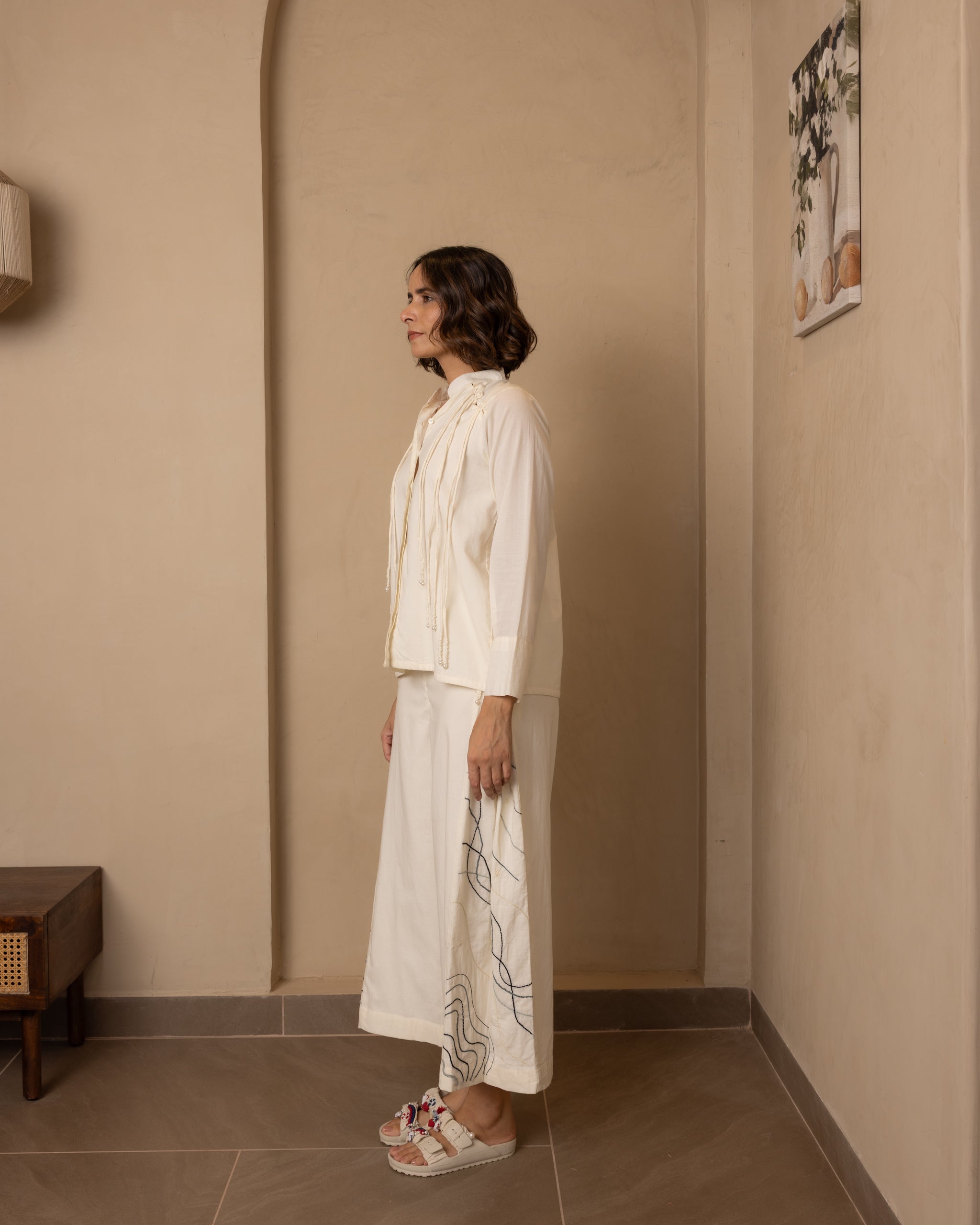 Celeste Top and Pants Set (Beige)