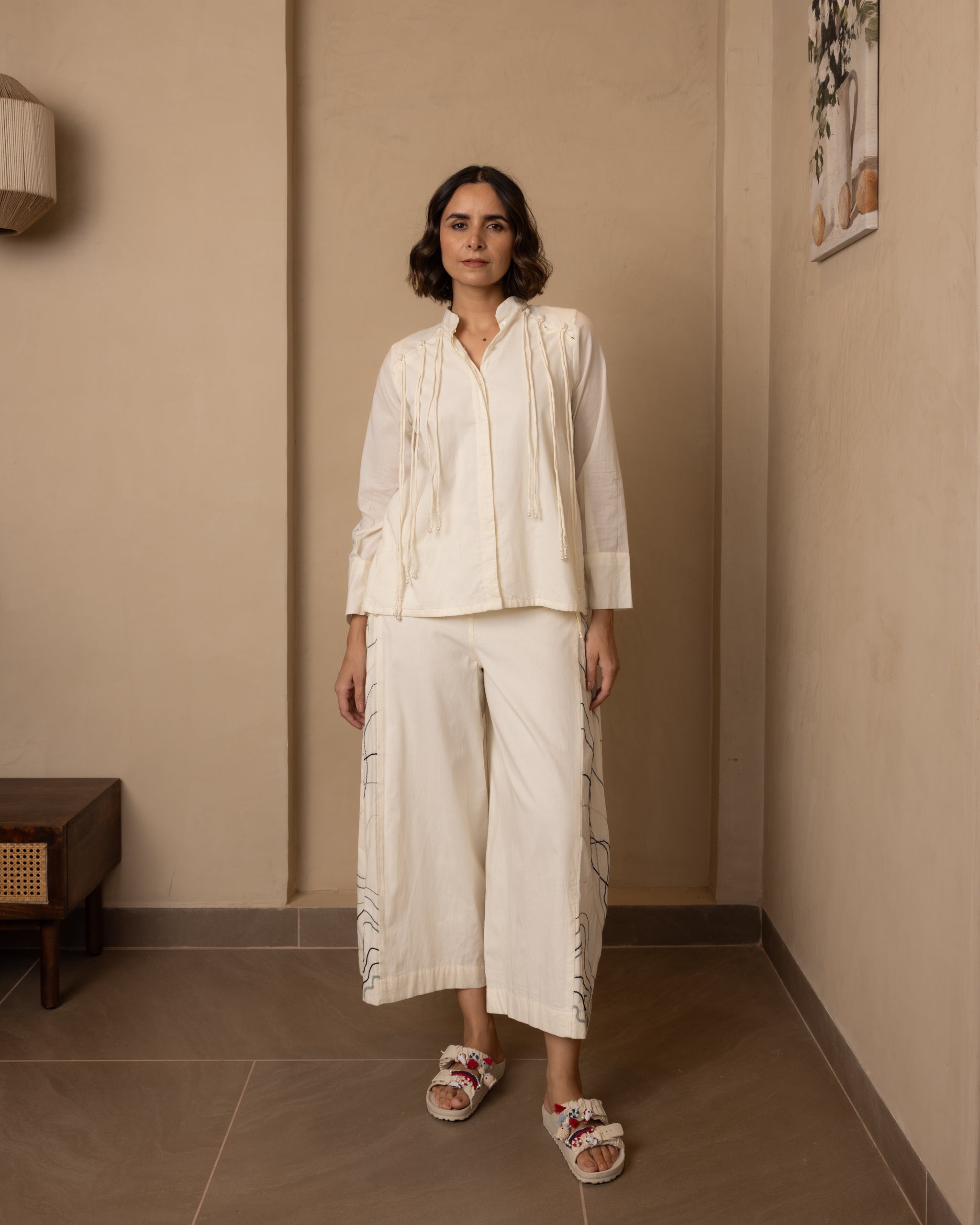 Celeste Top and Pants Set (Beige)