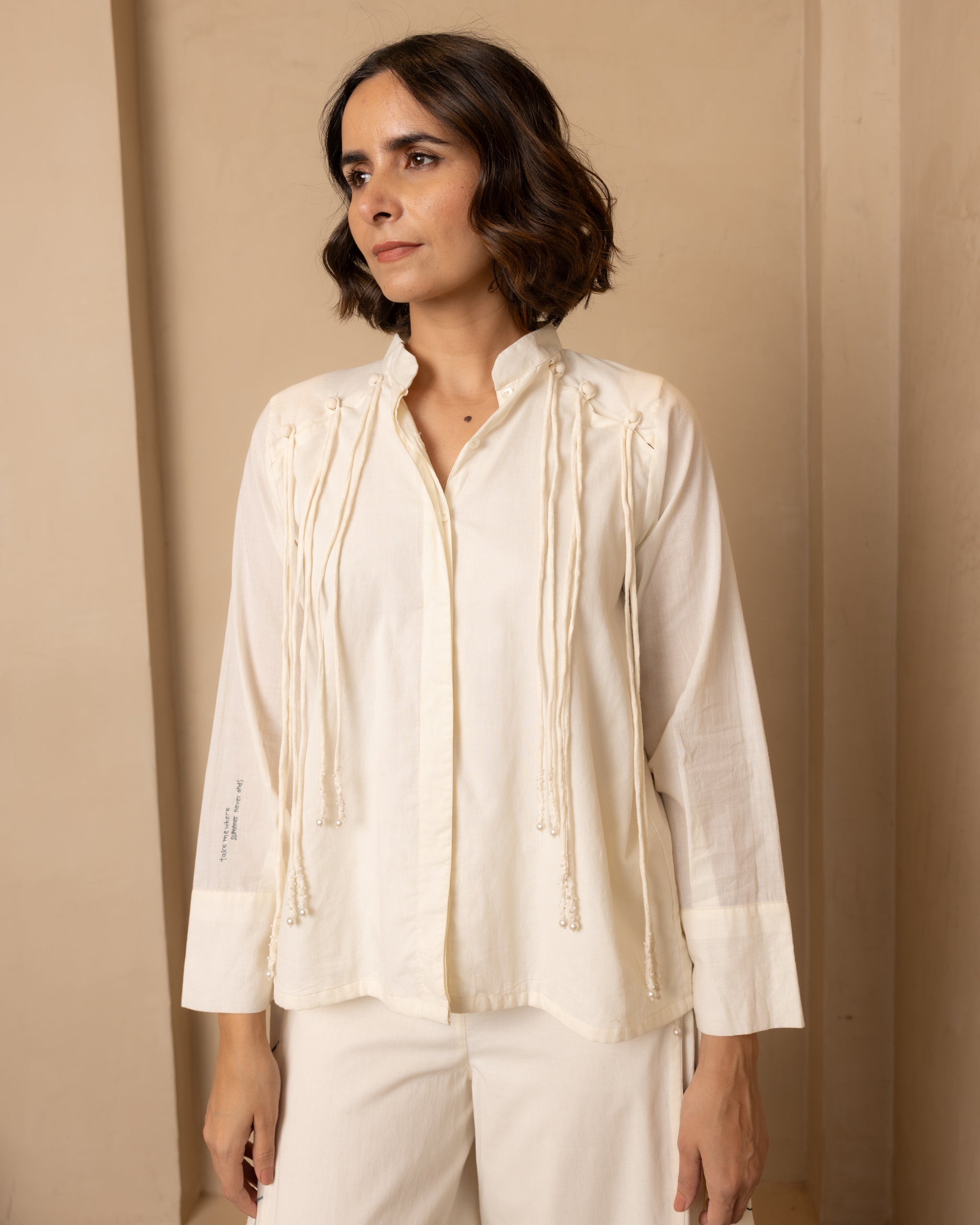 Celeste Top and Pants Set (Beige)