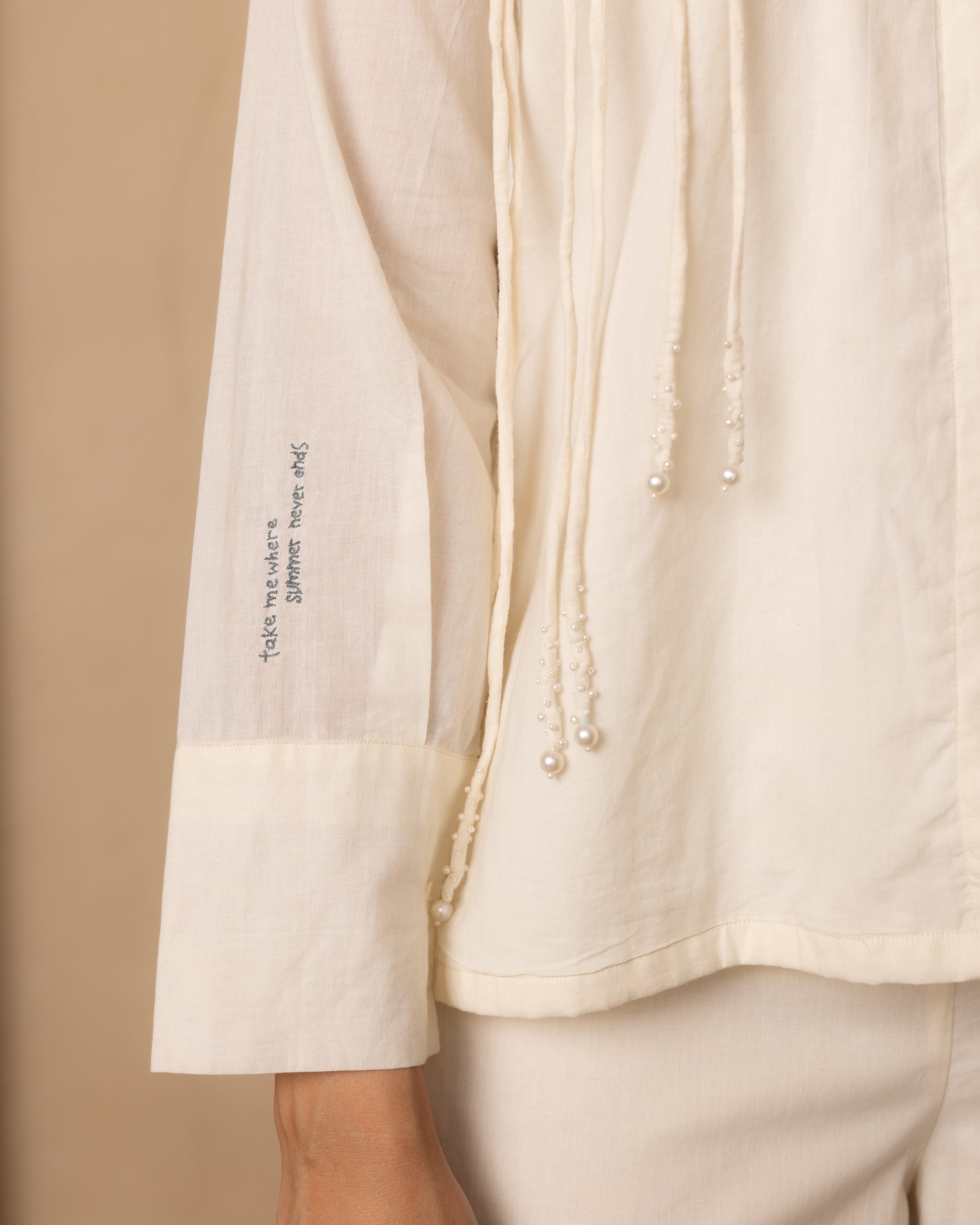 Celeste Top and Pants Set (Beige)