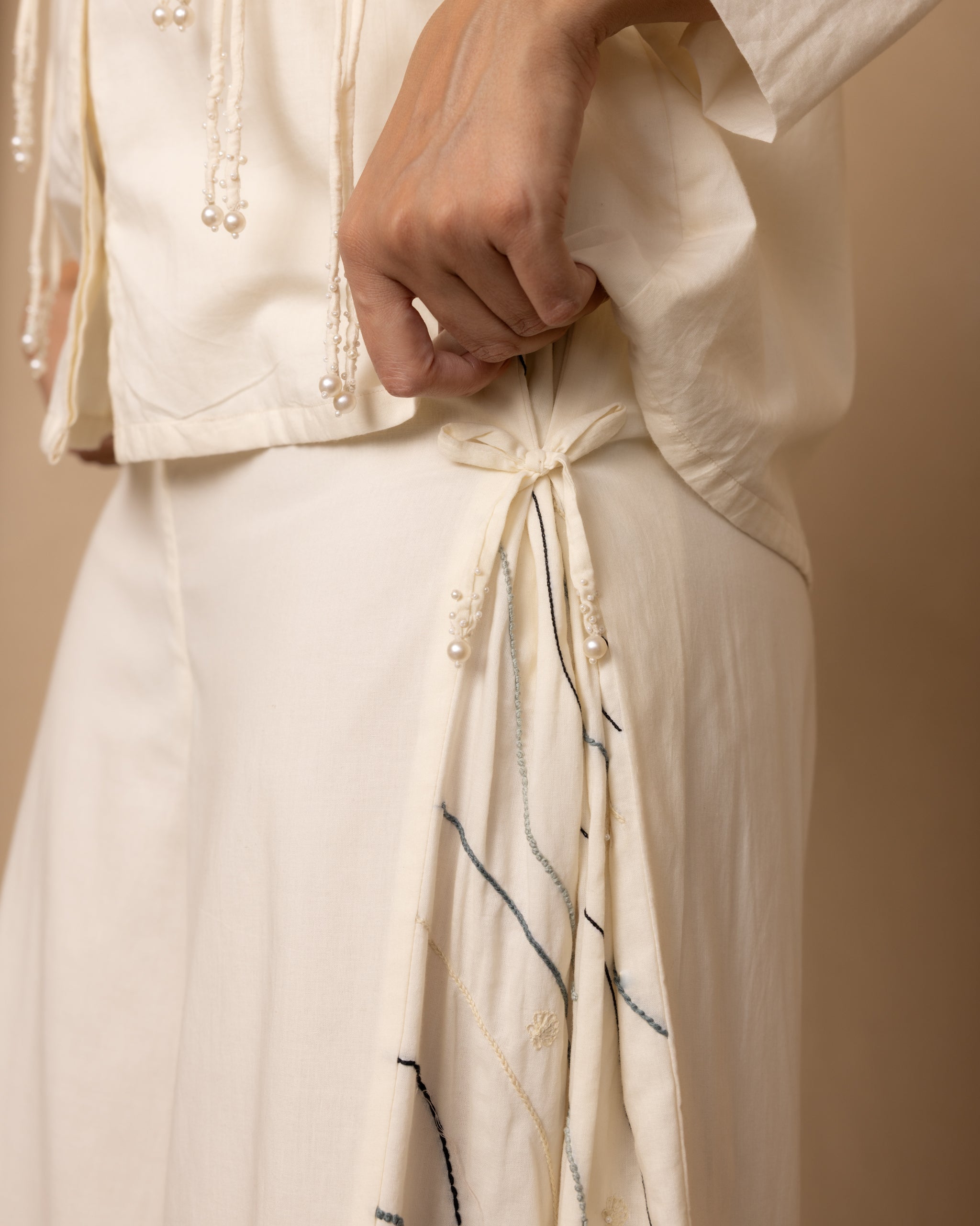 Celeste Top and Pants Set (Beige)