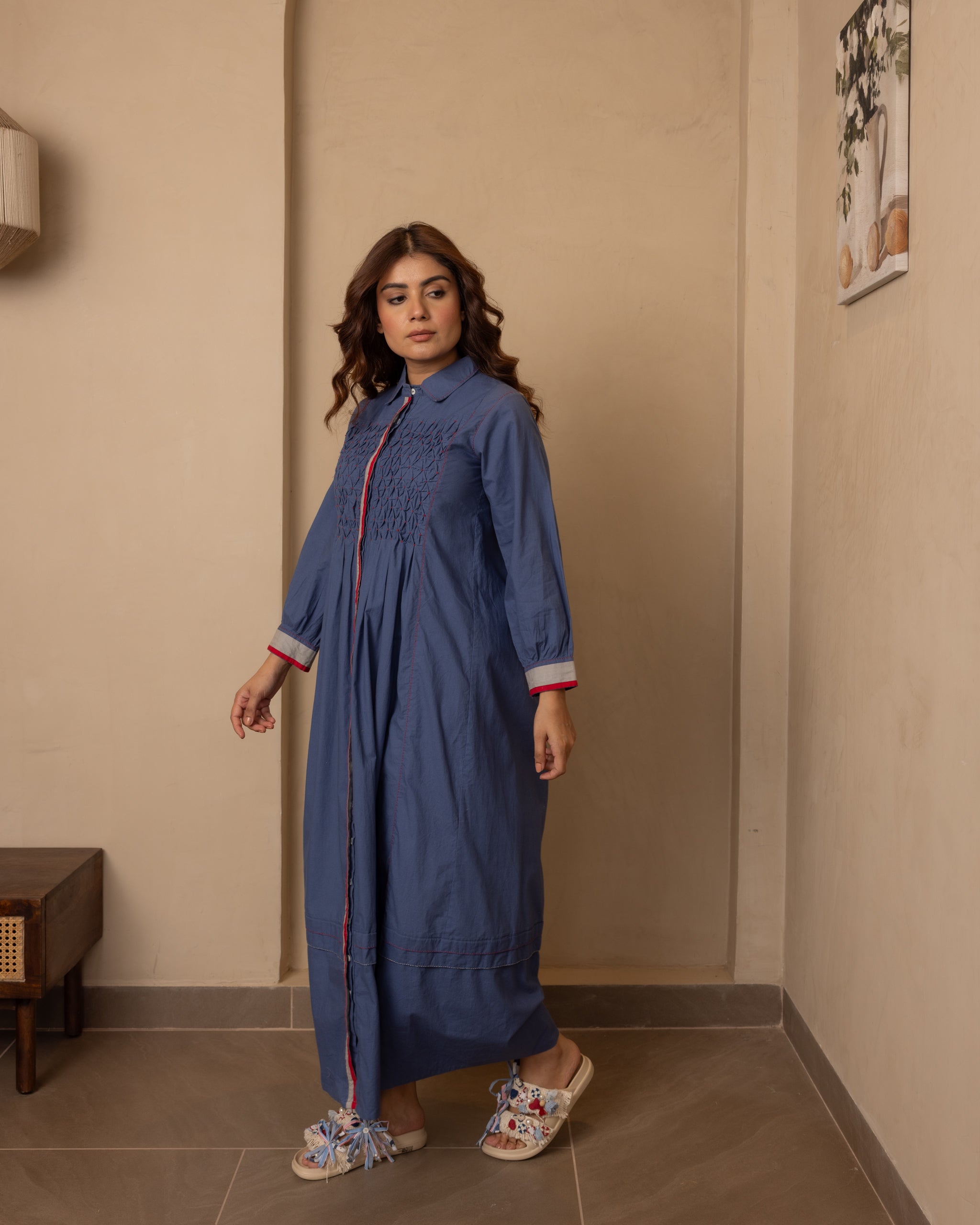 Sage Dress (Dark Blue)