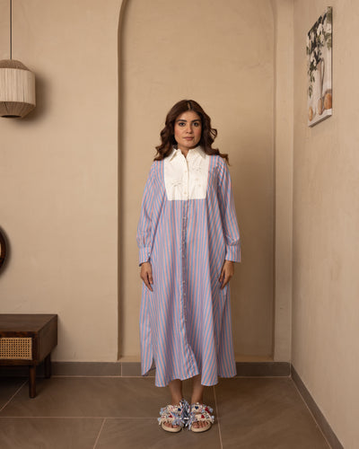 Marina Dress (Beige and Red)