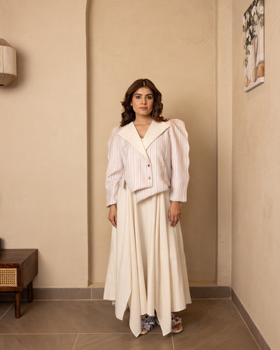 Sierra Jacket and Dress Set (Beige and Grey)