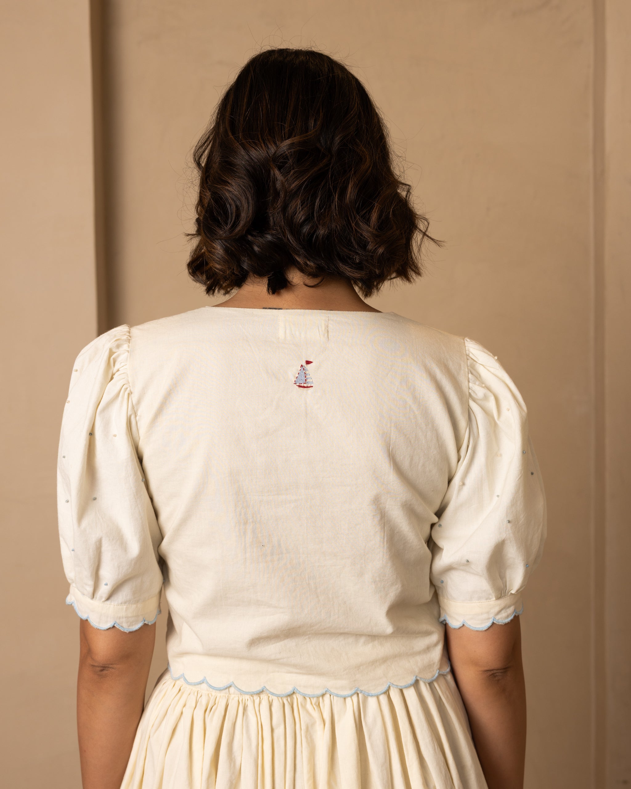 Ari Top and Skirt Set (Beige)