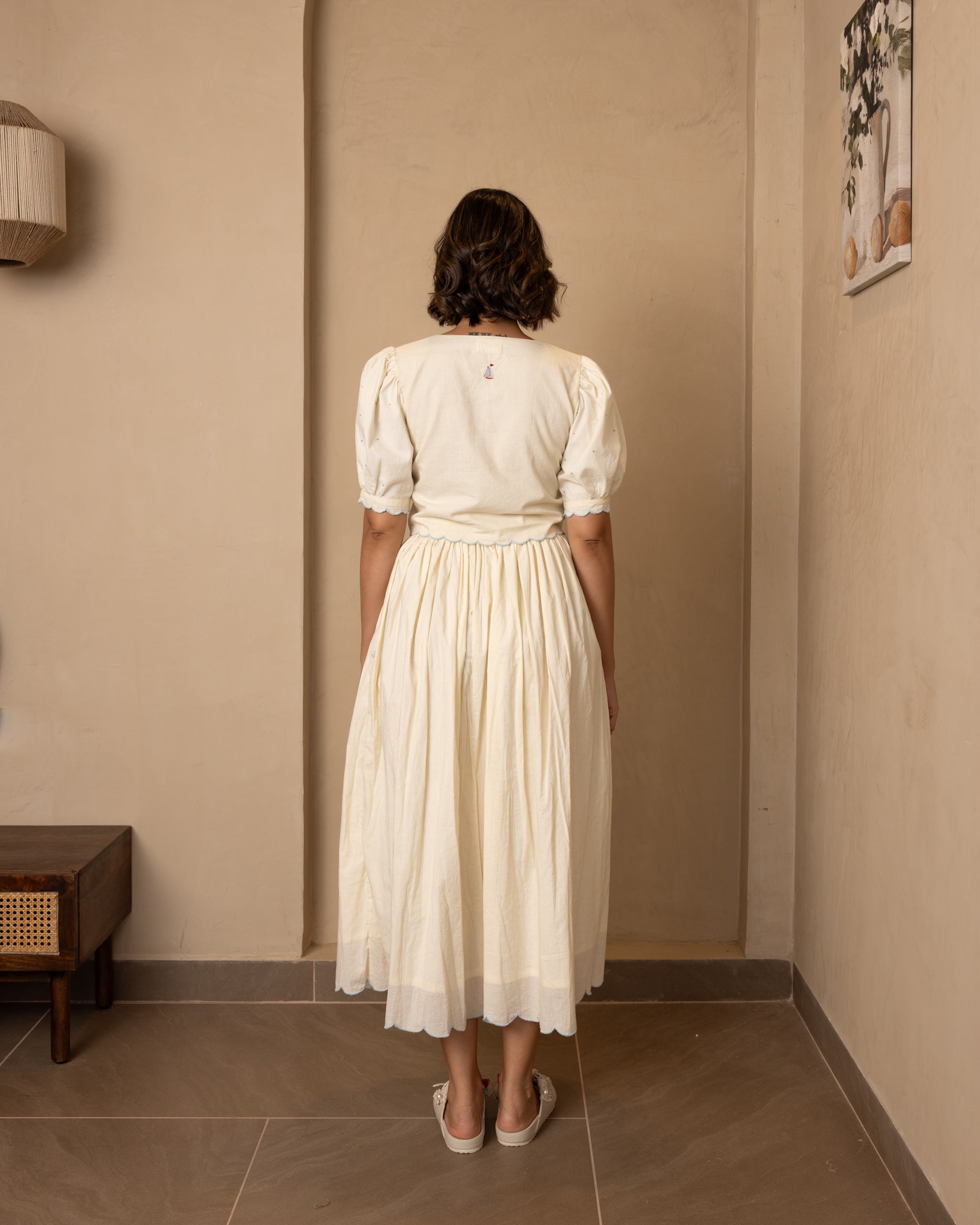 Ari Top and Skirt Set (Beige)