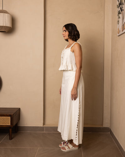 Zoe Top and Skirt Set (Beige)