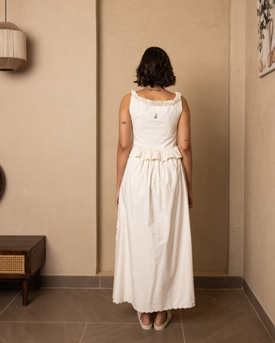 Zoe Top and Skirt Set (Beige)