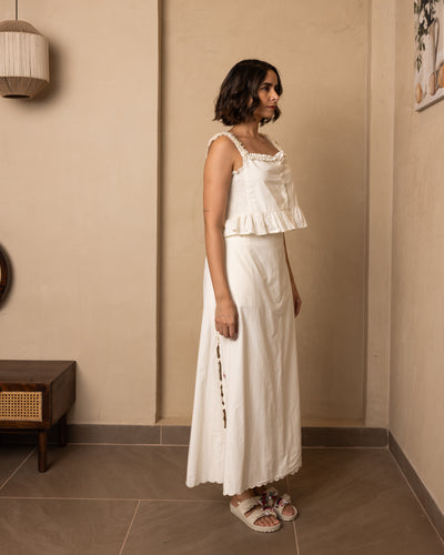 Zoe Top and Skirt Set (Beige)